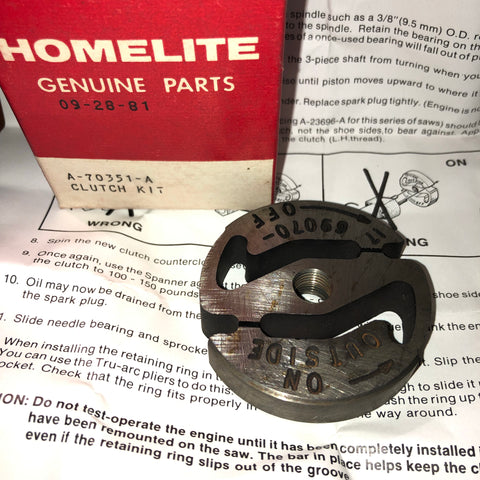 Homelite Super 2, XL Chainsaw S Clutch Mechanism NEW A-70351-A (HM-2590)