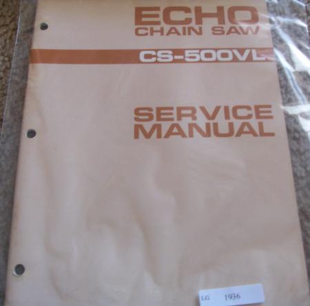 Echo CS500VL Chainsaw downloadable pdf Service and Repair Manual
