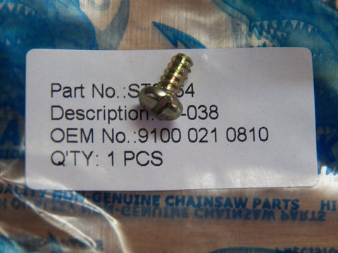 Stihl Chainsaw Screw 9100 021 0810 NEW (Misc 1D)