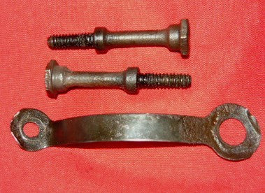 mcculloch sp 81 chainsaw muffler lock plate and bolts