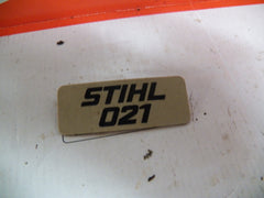 Stihl 021 Chainsaw Top Cover ID Tag