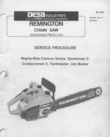 Remington Late Model Mighty Mite Chainsaw Workshop downloadable pdf Service and Repair Manual